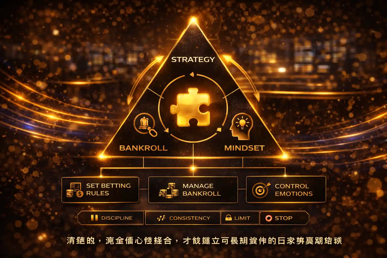 百家樂長期策略與心態管理整合示意