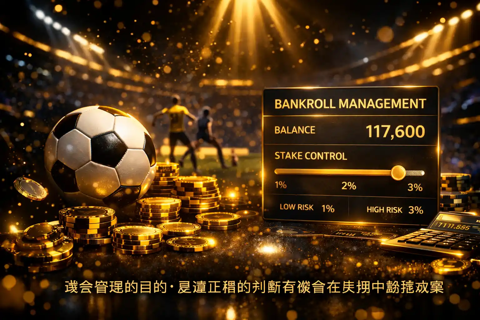 足球投注資金管理與風險控制示意