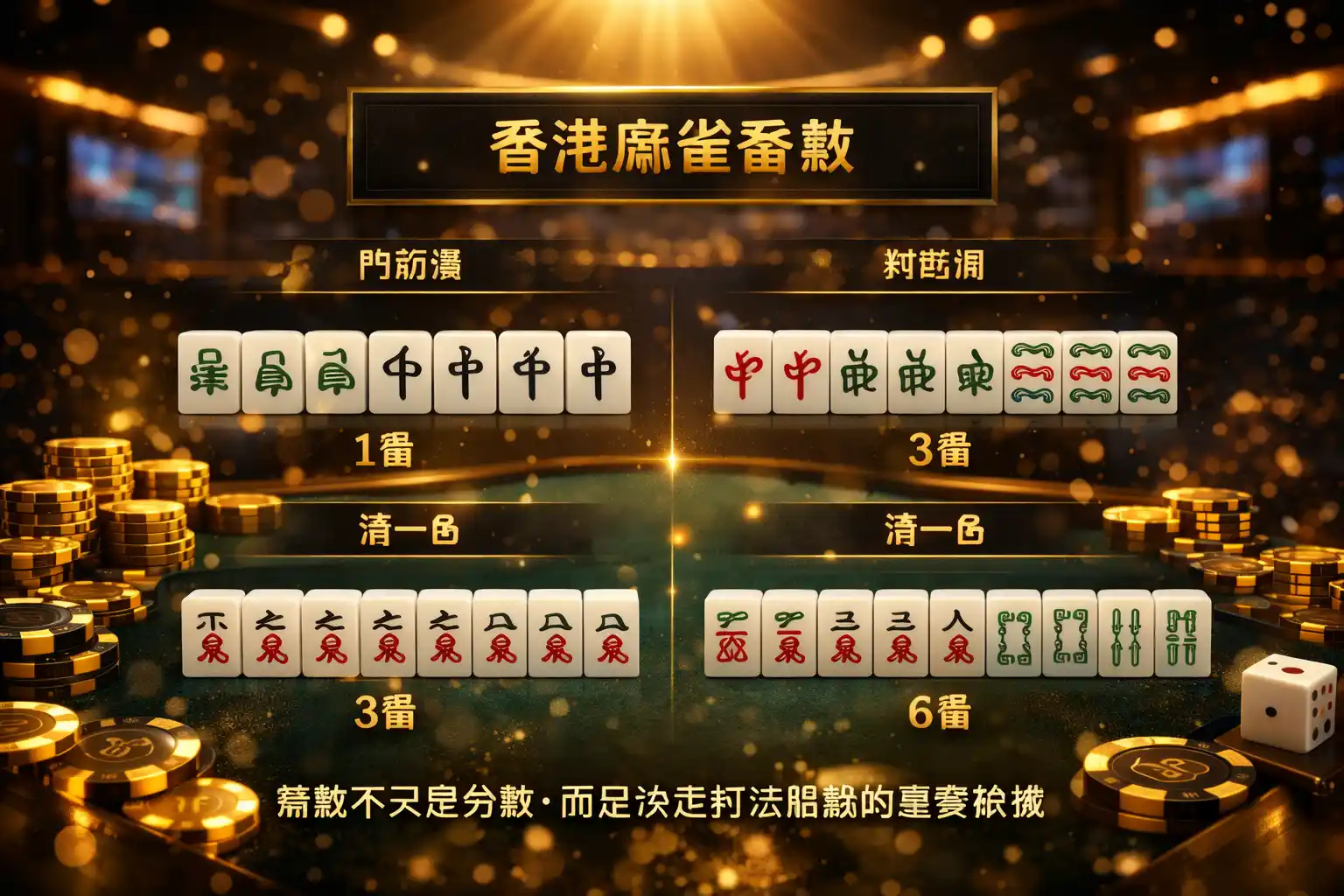 香港麻雀番數與常見牌型示意