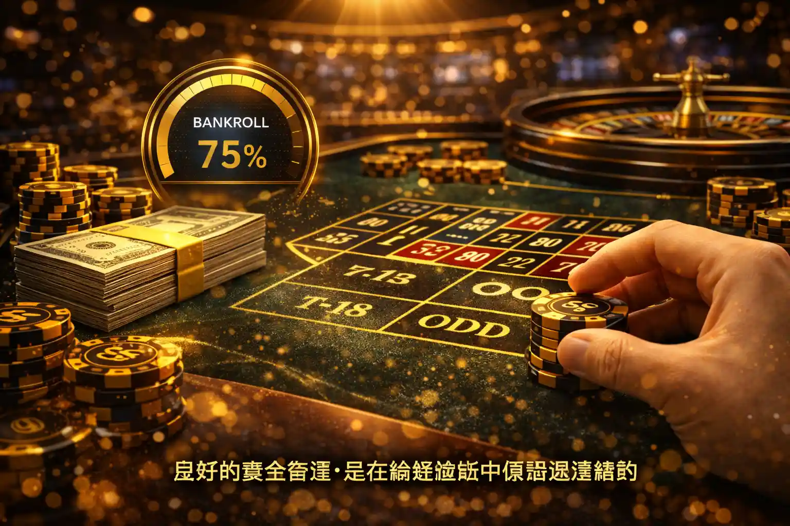 輪盤資金管理與下注節奏示意