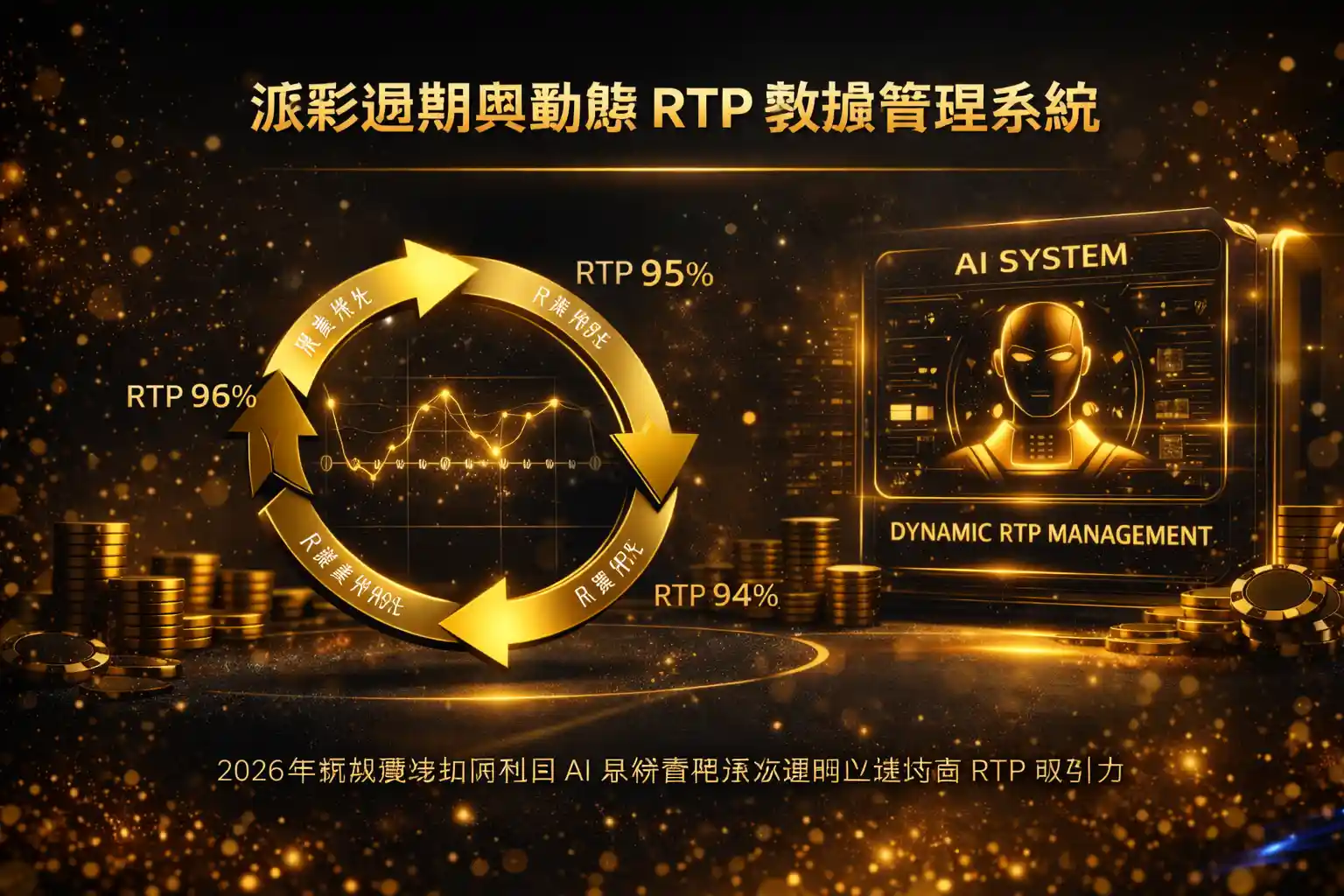 網上賭場派彩週期與動態 RTP 管理示意圖