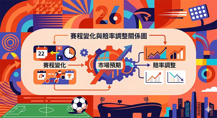 世界盃賽程與賠率變動關係圖