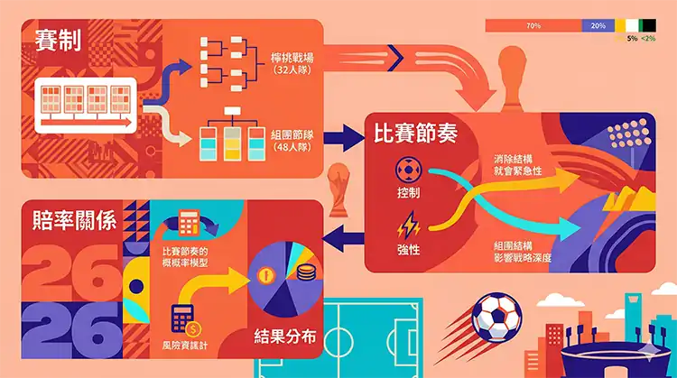 世界盃賽制與賠率關係圖